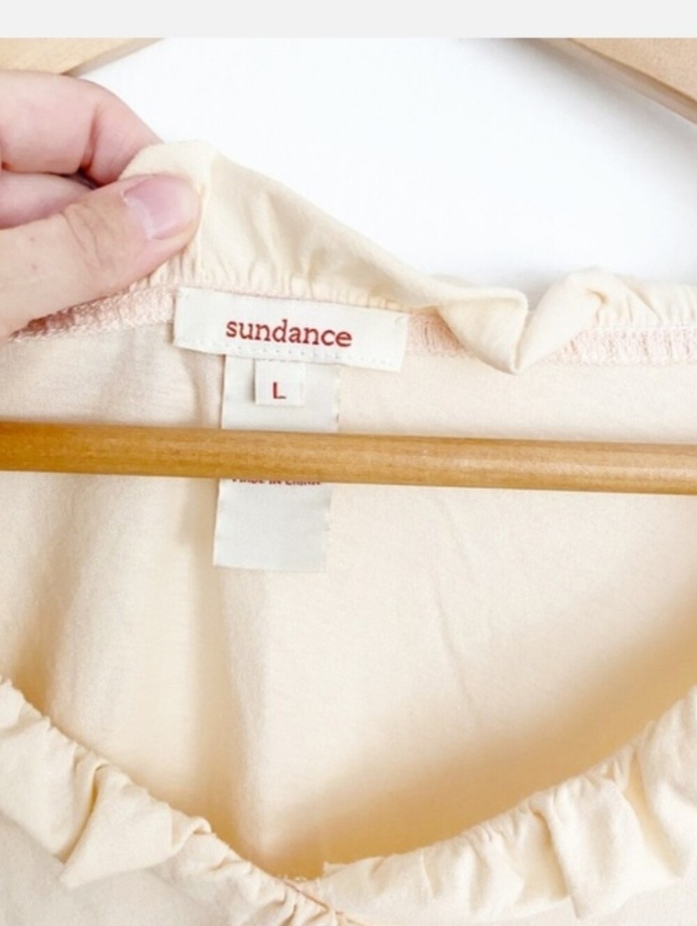 Sundance Women's Pale Yellow Top Large - Picture 3 of 5
